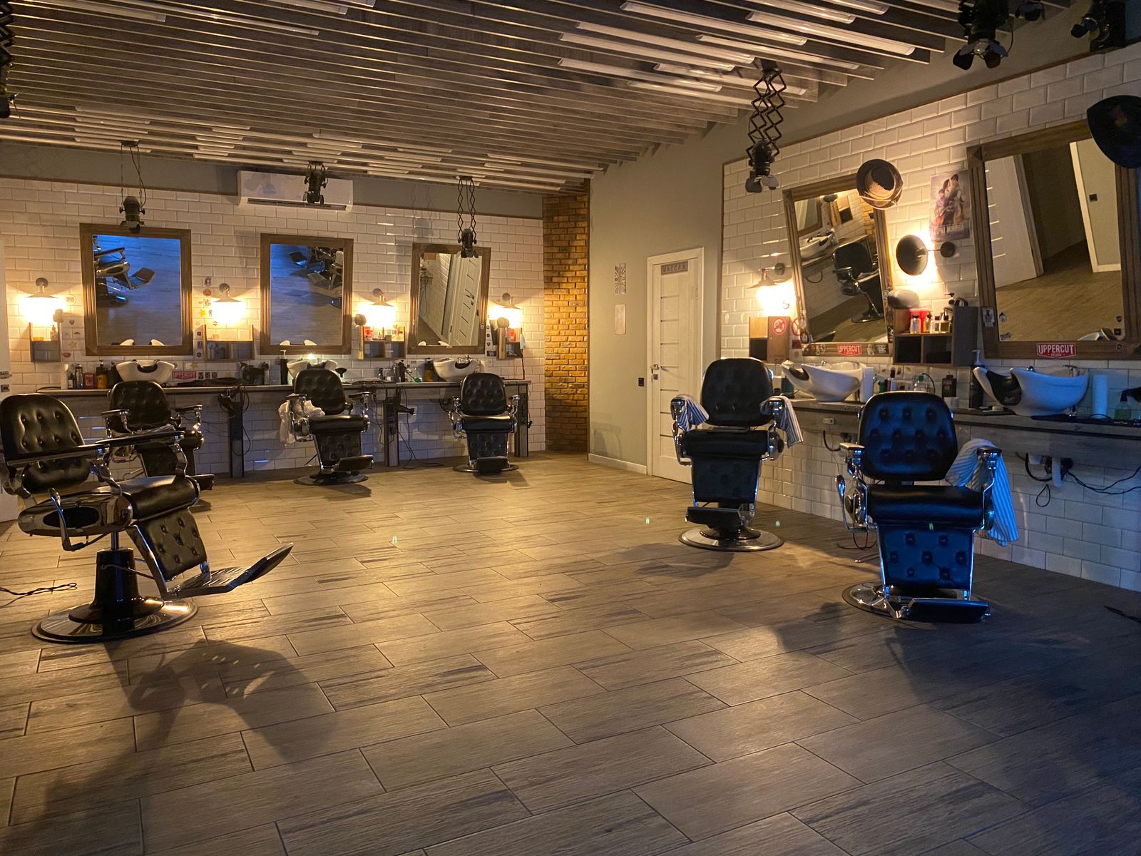 A barbershop interior
